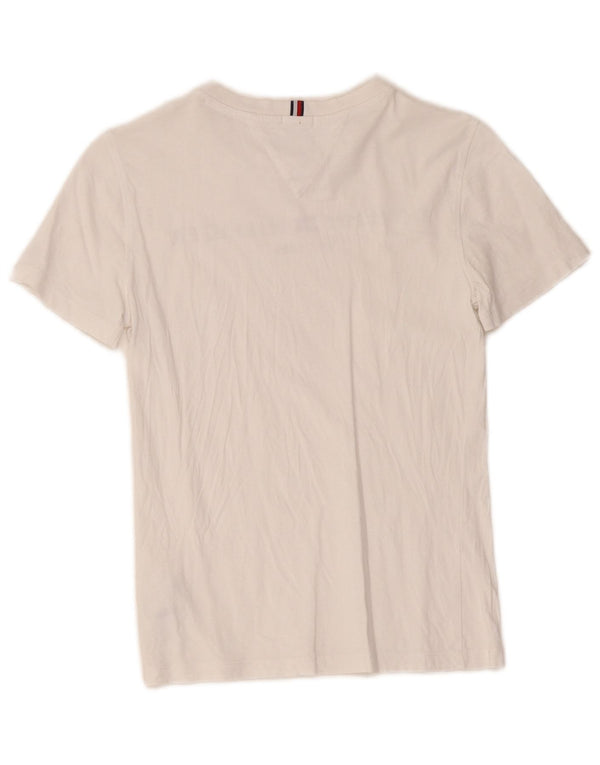 T-shirt grafica per ragazze Tommy Hilfiger Top 12-13 anni in cotone bianco