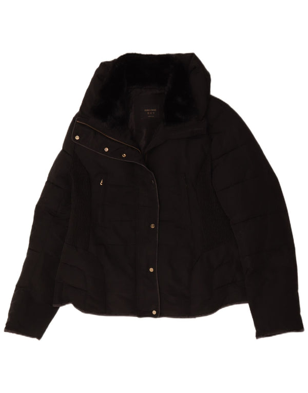 Giacca imbottita corta da donna Zara UK 20 2XL poliestere nero