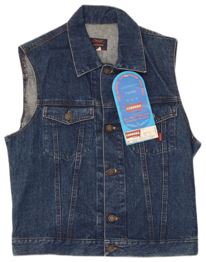 Giacca di jeans senza maniche da uomo Carrera UK 38 Cotone blu medio
