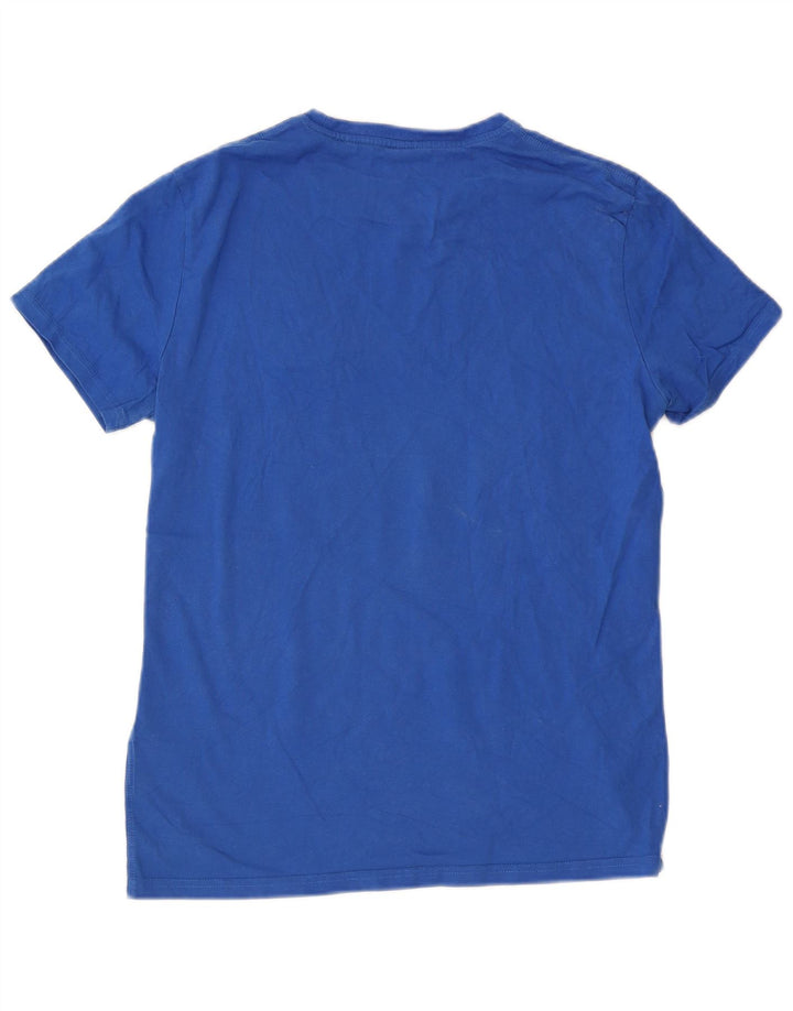 T-shirt grafica da uomo Superdry Top grande in cotone blu