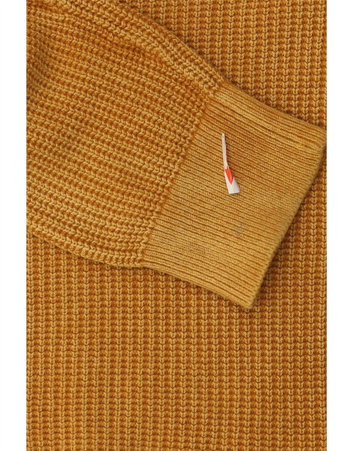Maglione maglione girocollo da uomo Superdry piccolo in cotone giallo