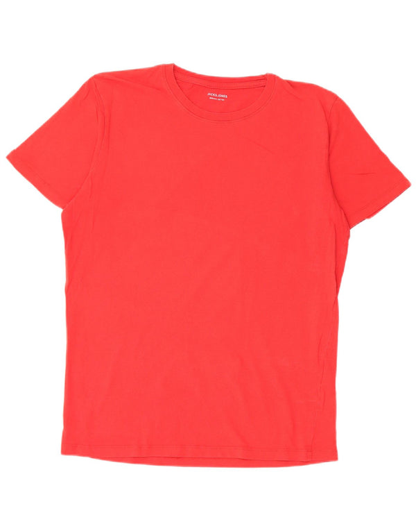 T-shirt da uomo Jack & Jones Top in cotone rosso medio