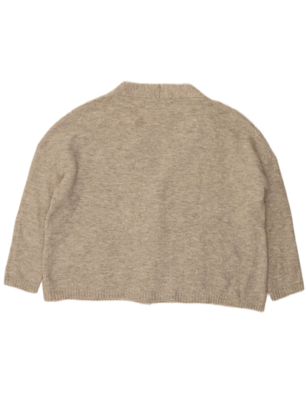 Maglione cardigan oversize da donna Zara UK 10 piccolo grigio screziato
