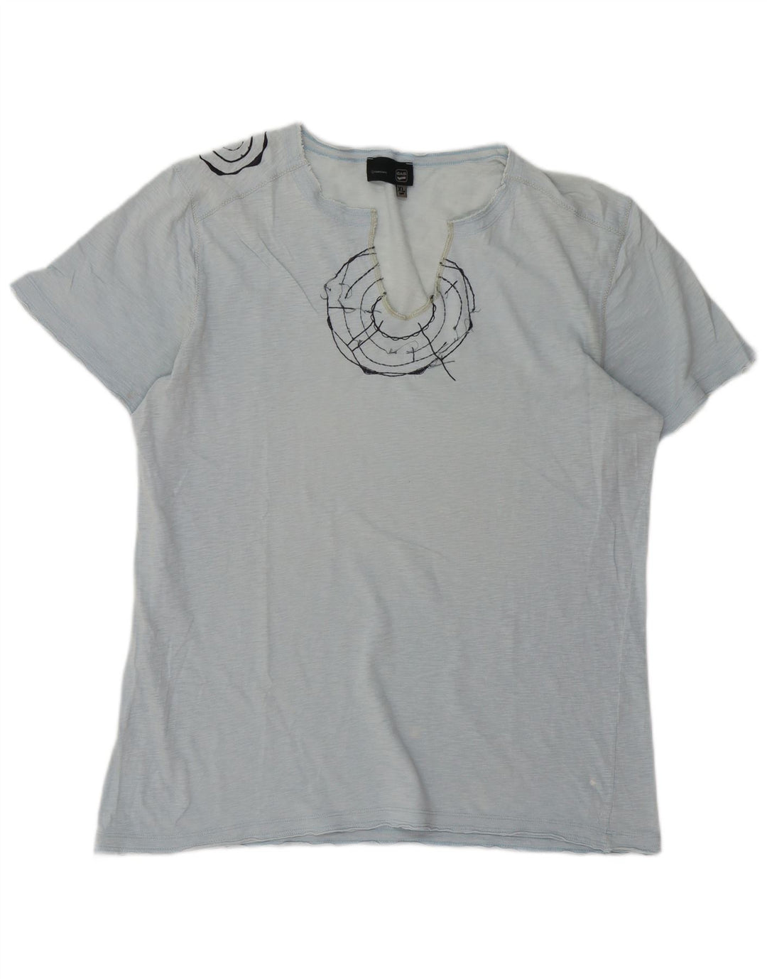 T-shirt grafica da uomo GAS Top XL blu screziato