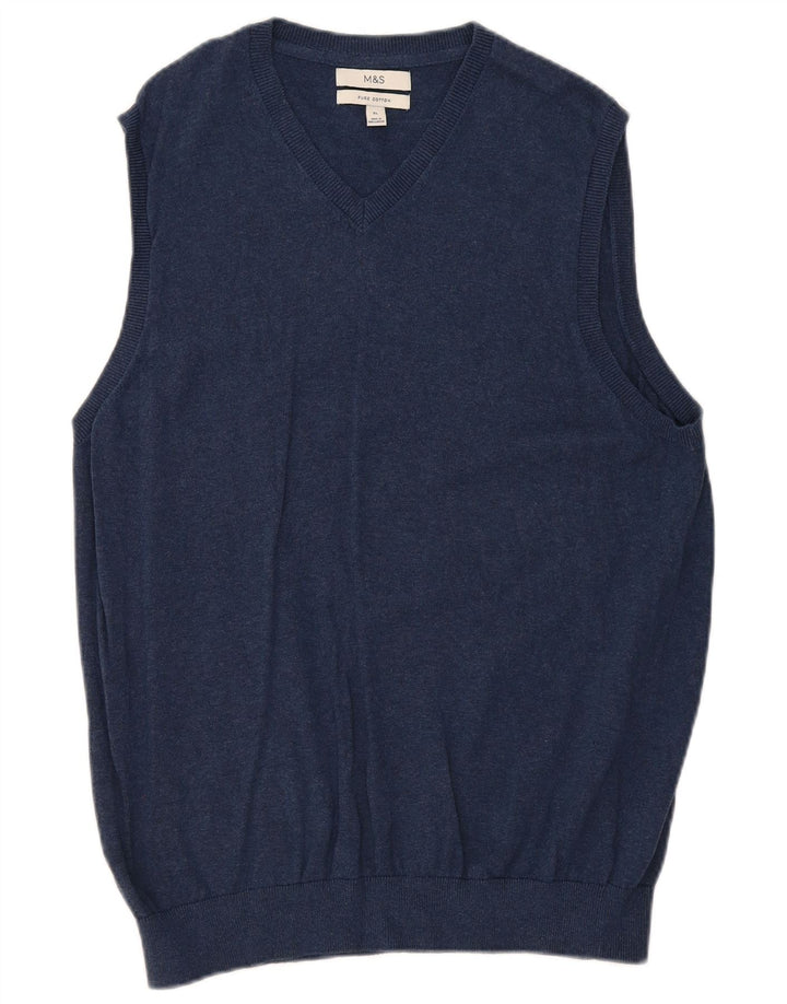 Canotta da uomo Marks & Spencer XL in cotone blu navy