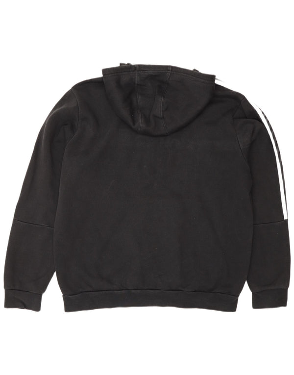 Felpa con cappuccio grafica da uomo Adidas XL in cotone nero sportivo