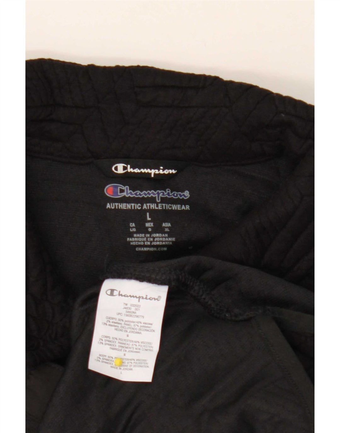 Giacca da tuta da donna Champion UK 16 Grande poliestere geometrico nero