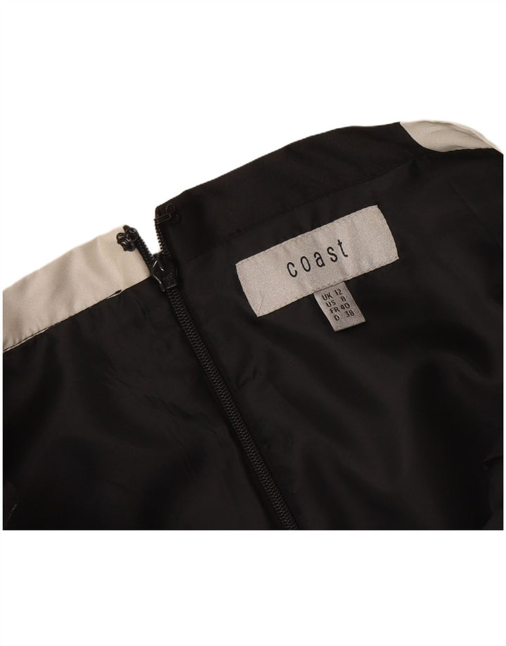 Gonna a trapezio da donna Coast UK 12 media W30 nera geometrica