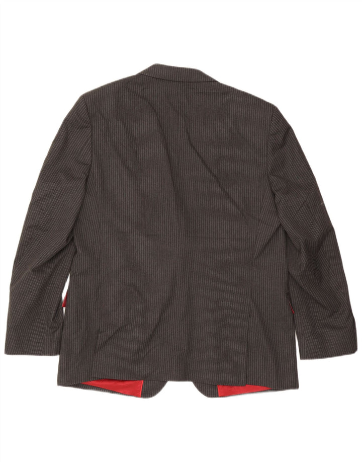 Giacca blazer a 2 bottoni da uomo Marks & Spencer UK 44 XL gessato grigio