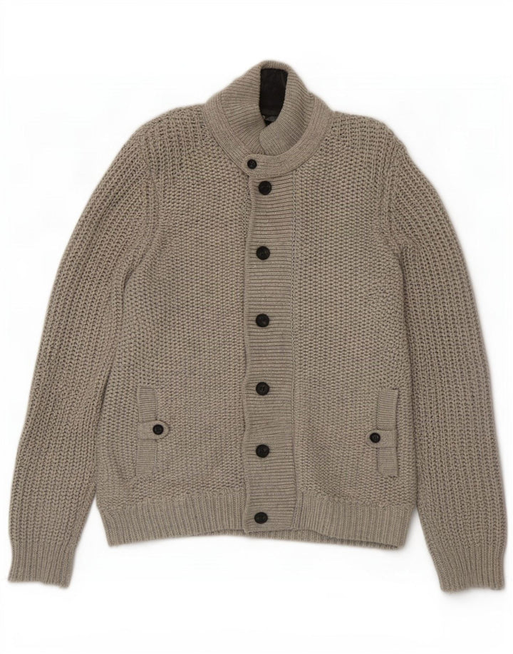Maglione cardigan da uomo Ted Baker taglia 6 2XL cotone grigio