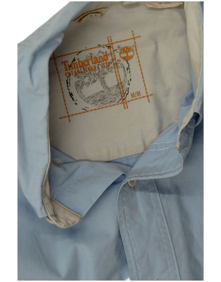 Camicia da uomo Timberland in cotone blu medio