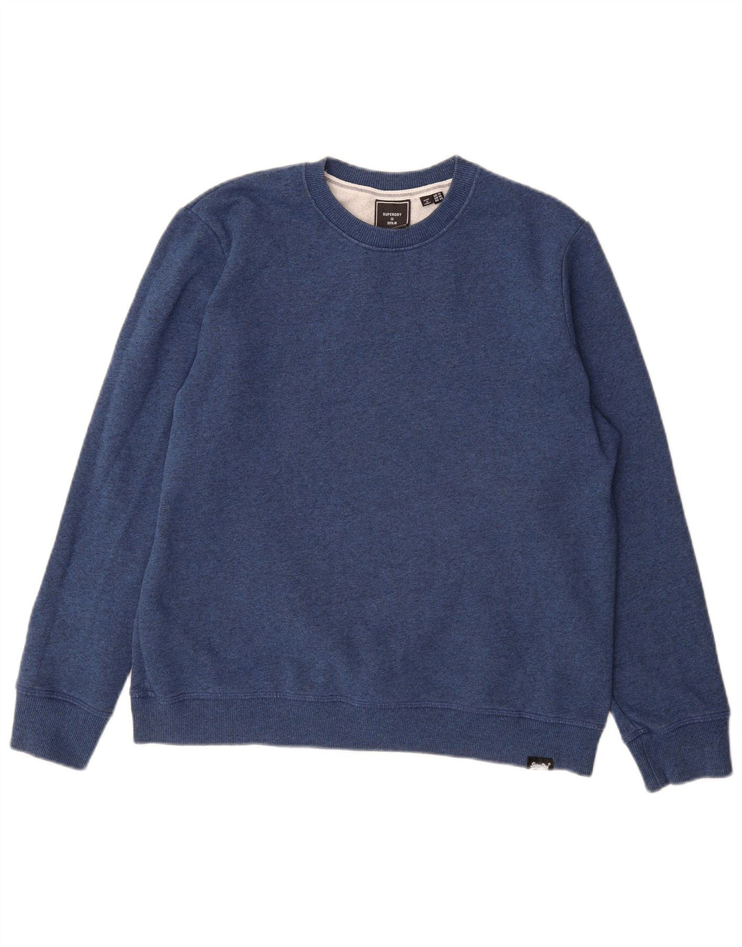 SUPERDRY Womens Sweatshirt Jumper UK 14 Large Blue Cotton