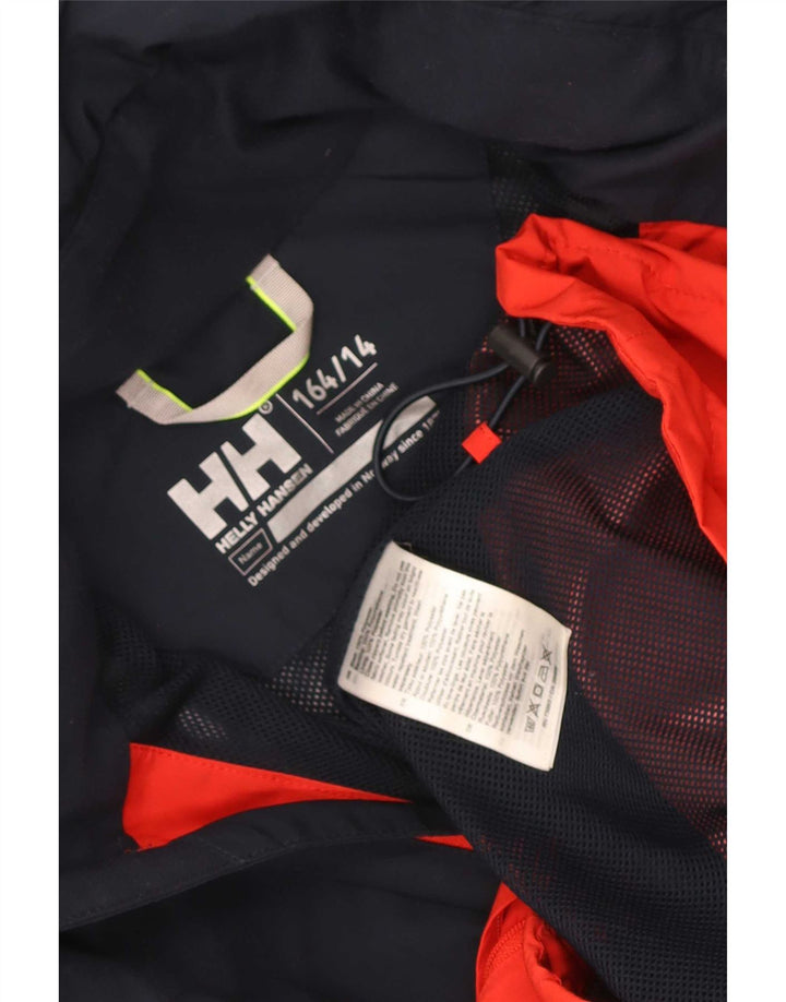 Giacca antipioggia grafica da ragazzo Helly Hansen 13-14 anni Blu navy Colourblock