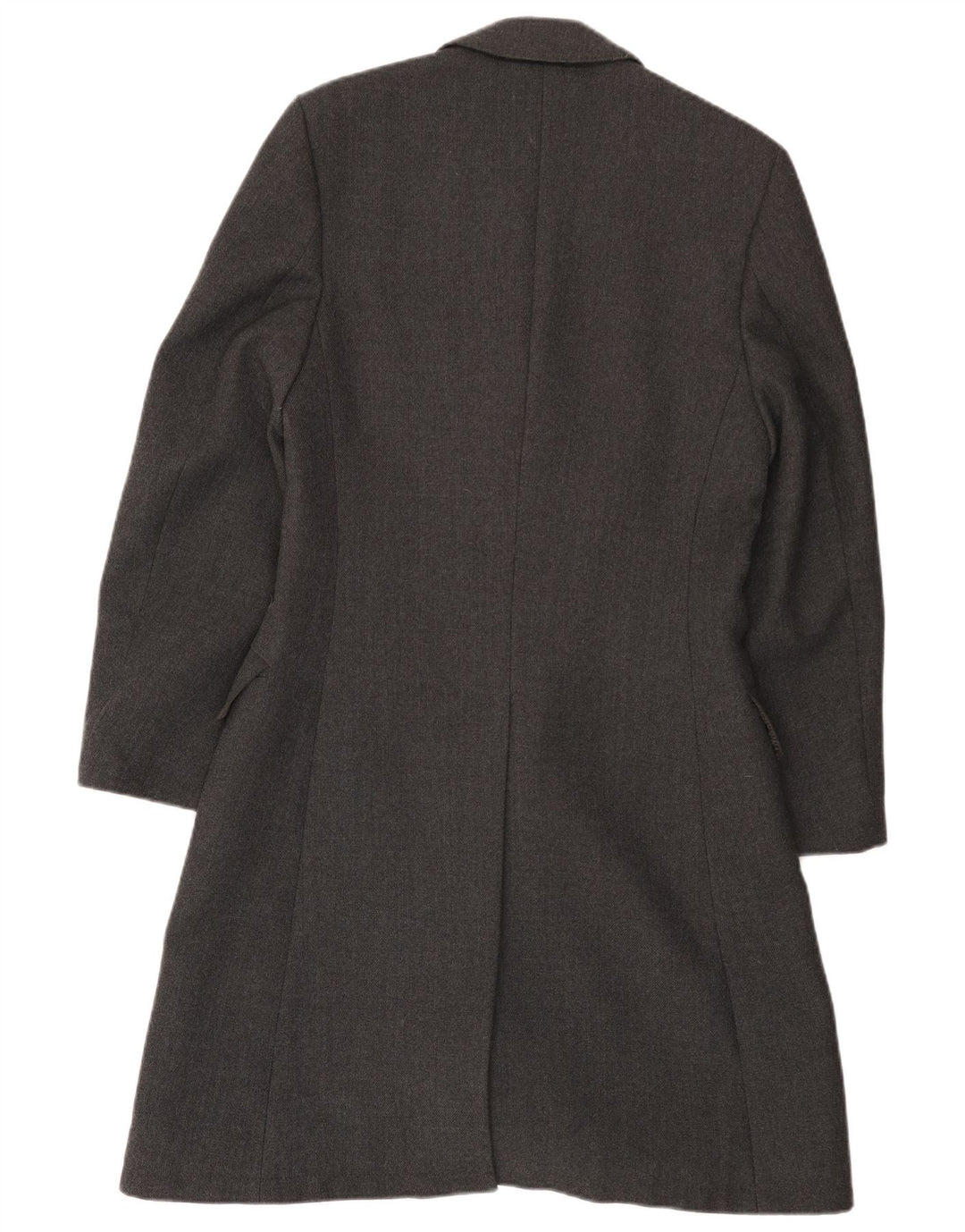 Soprabito vintage da donna UK 10 piccolo in lana grigia