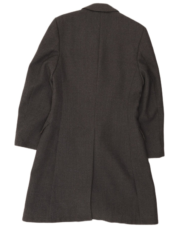 Soprabito vintage da donna UK 10 piccolo in lana grigia