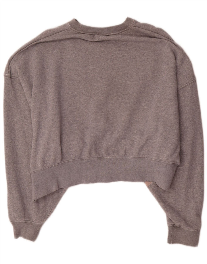 Felpa corta oversize da donna Nike UK 6 XS cotone grigio