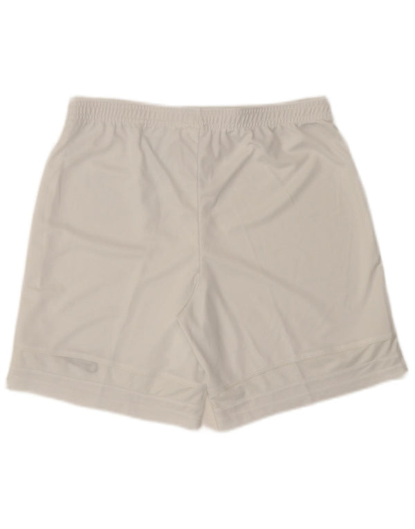 Pantaloncini sportivi NIKE Dri Fit da uomo in poliestere bianco medio