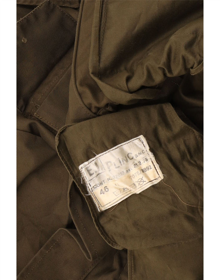 Giacca militare vintage da uomo EU 46 piccola color kaki