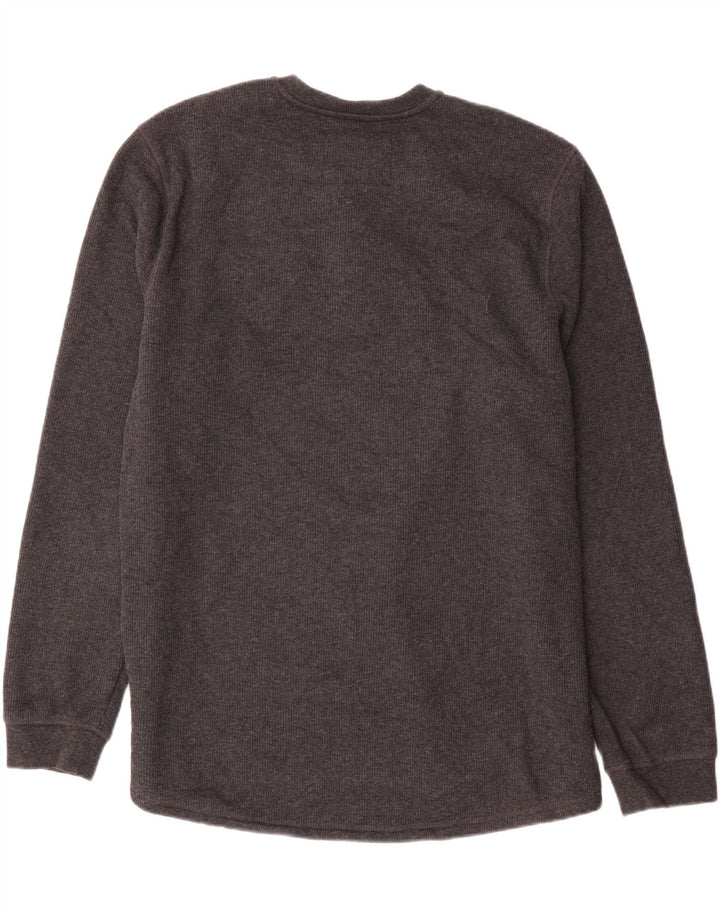 Felpa Lee da uomo con vestibilità regolare, maglione XL, cotone chiazzato grigio