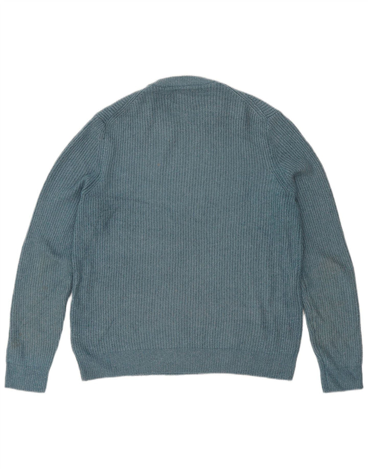 Maglione maglione girocollo da uomo Marks & Spencer blu medio in poliammide