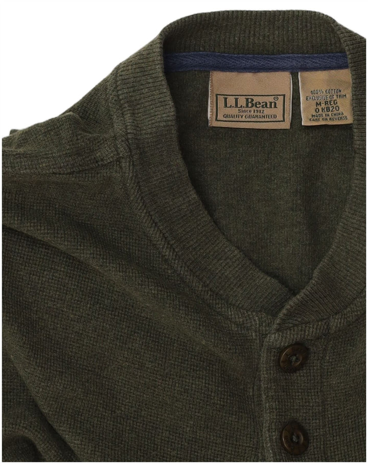 L.L.BEAN Top da uomo a maniche lunghe in cotone verde medio