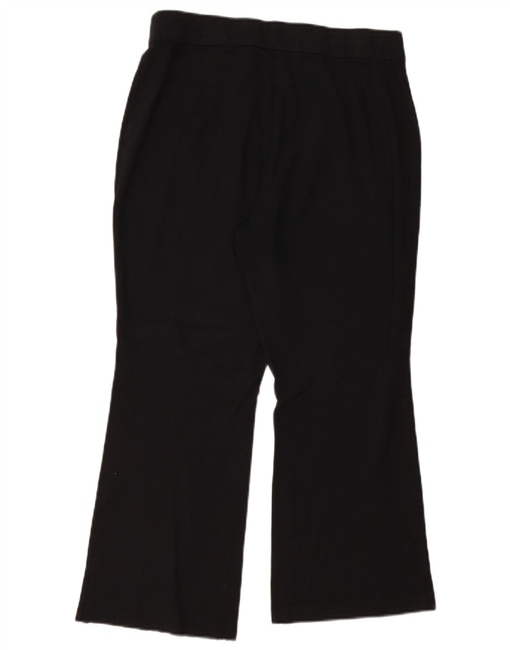 MARKS & SPENCER Pantaloni corti da donna Bootcut UK 16 Large W32 L25 Neri