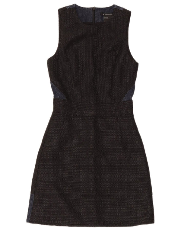 Abito tubino senza maniche da donna Armani Exchange US 0 XS color block nero