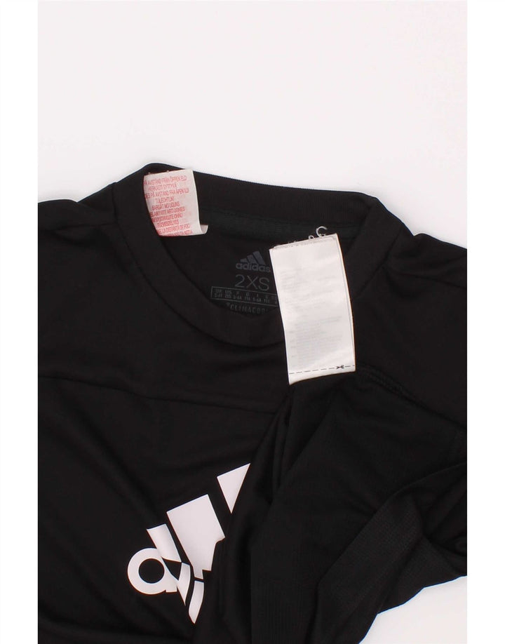 T-shirt grafica Adidas da ragazzo Climacool 5-6 anni 2XS poliestere nero