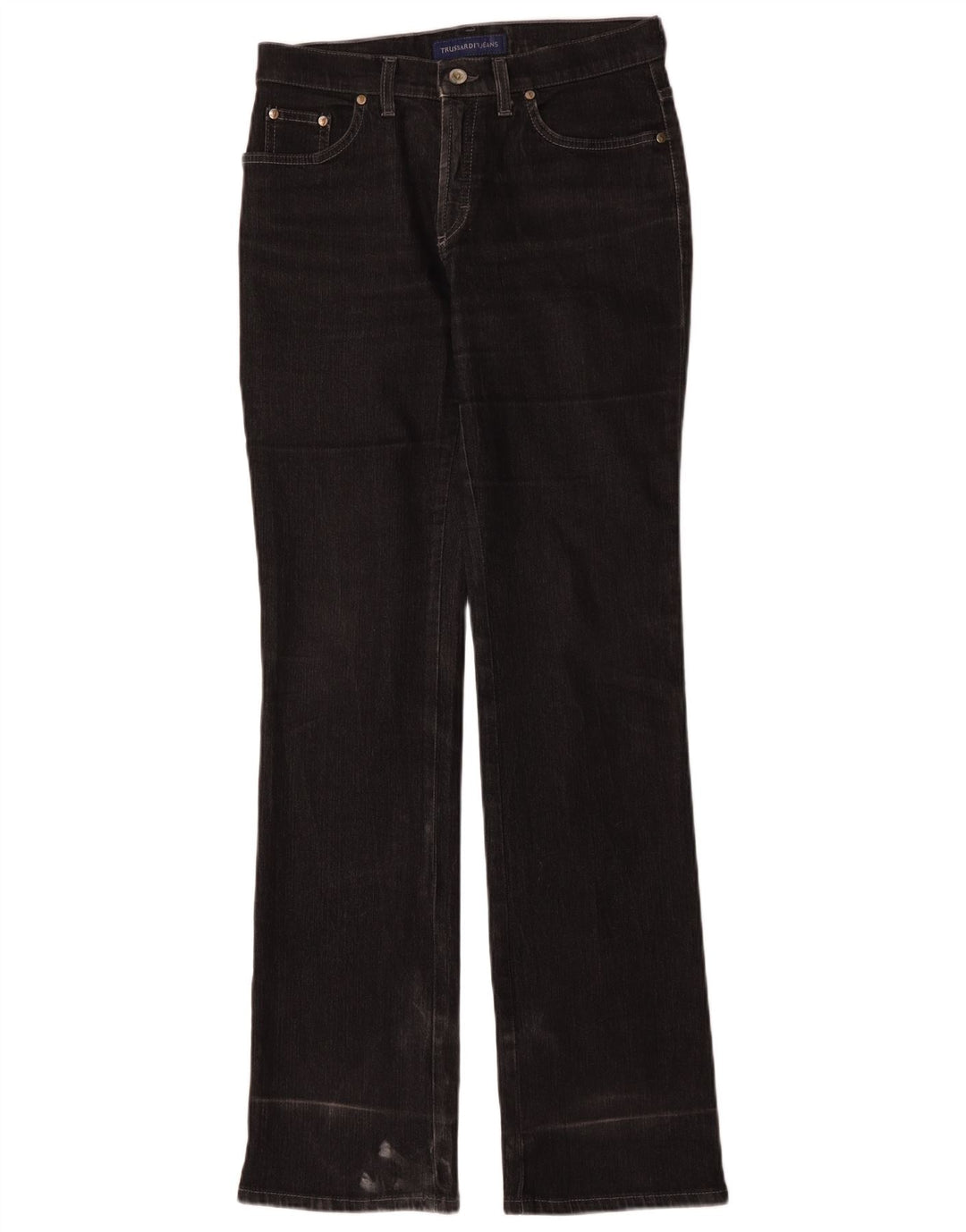 Jeans Trussardi Donna Bootcut IT 42 Medio W26 L33 Nero Cotone