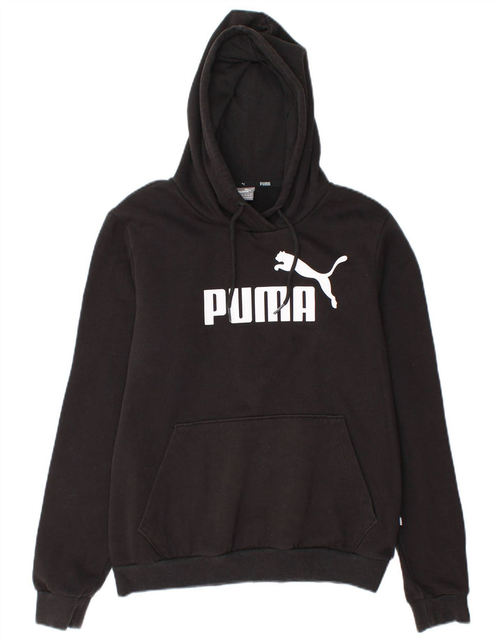 Felpa con cappuccio grafica da donna Puma UK 12 cotone medio nero