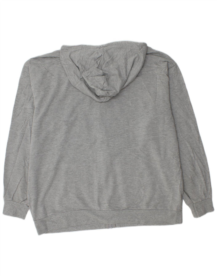 EDDIE BAUER Felpa con cappuccio e zip da uomo XL in viscosa grigia
