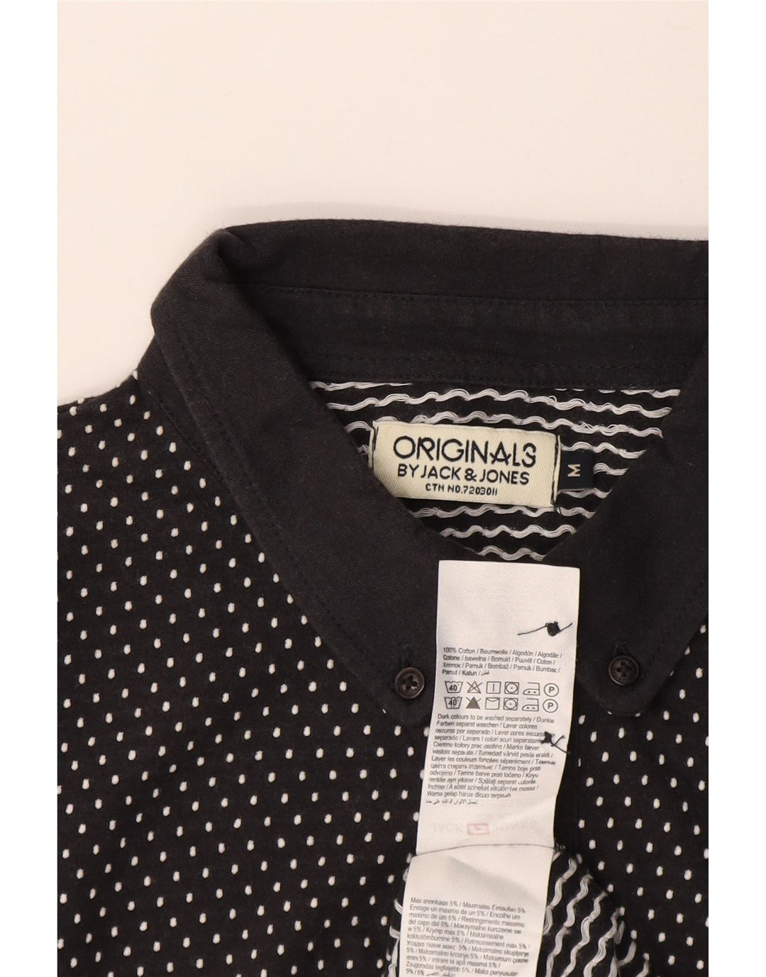 Polo da uomo Jack & Jones media cotone maculato blu navy