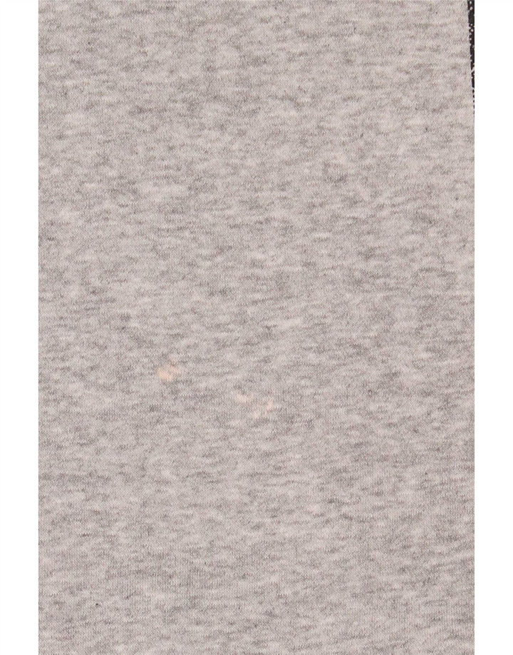 Felpa con cappuccio da uomo Adidas in cotone color block grigio medio