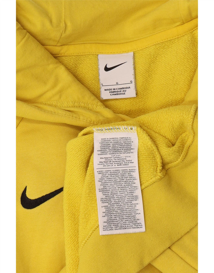 Felpa con cappuccio da uomo Nike Large in cotone giallo