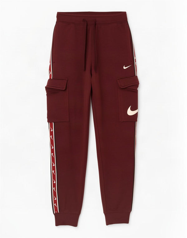 Pantaloni da tuta con grafica Nike da uomo, pantaloni da jogging, piccoli, color bordeaux