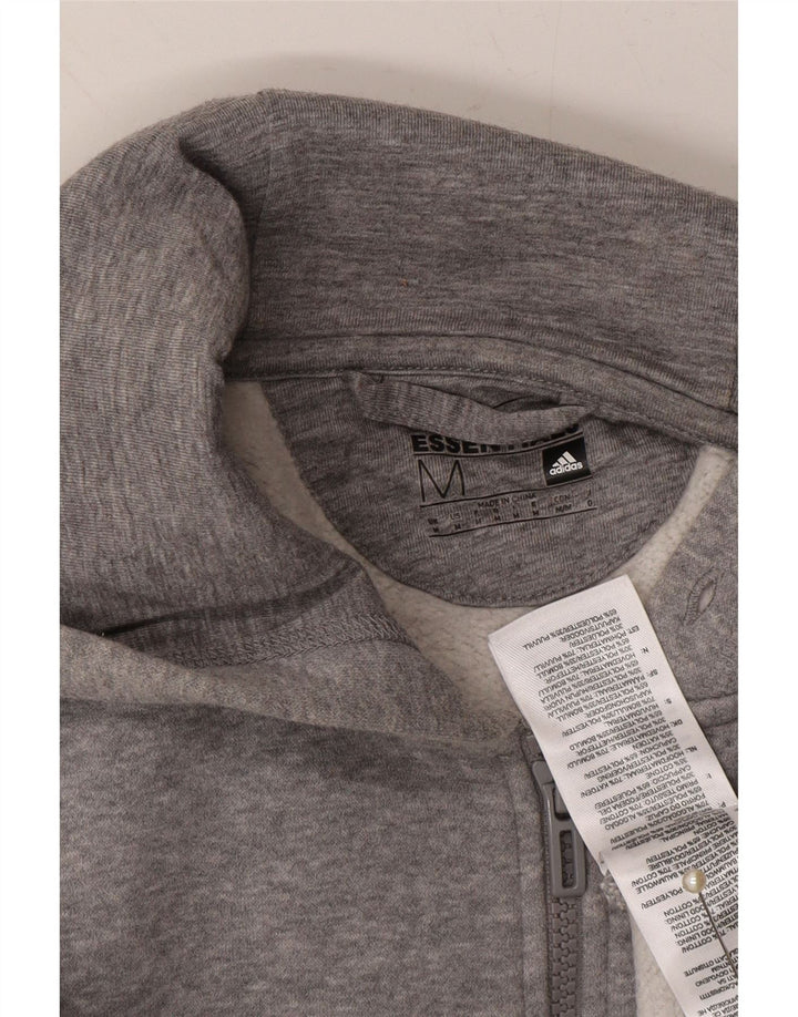 ADIDAS Mens Graphic Zip Hoodie Sweater Medium Grey Cotton Vintage Adidas and Second-Hand Adidas from Messina Hembry 