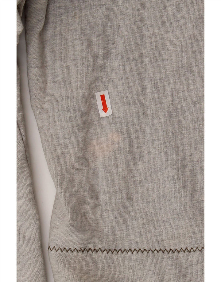 FAT FACE Felpa da uomo con collo con zip grafica Maglione XL Cotone grigio