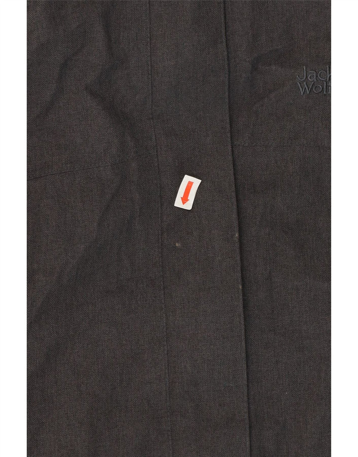 Jack Wills Womens Hooded Rain Jacket UK 12 Medium Grey Polyester