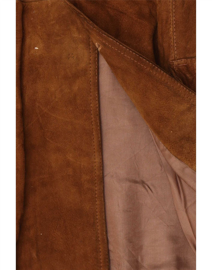 Giacca vintage in pelle scamosciata da uomo UK 38 Beige medio