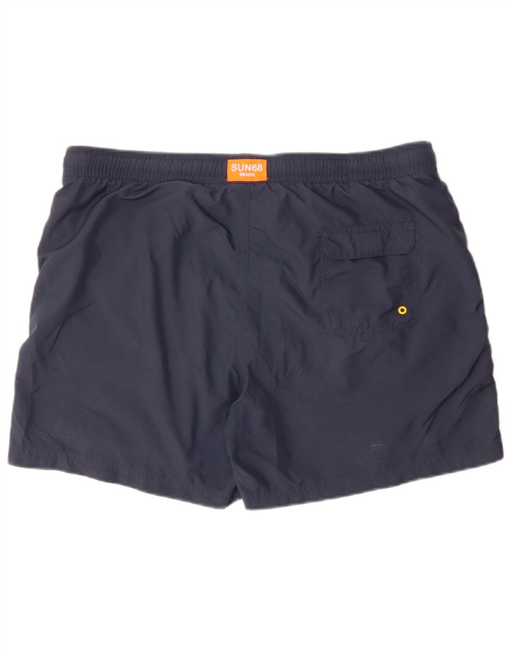 Pantaloncini da bagno da uomo Sun68 2XL poliestere blu navy