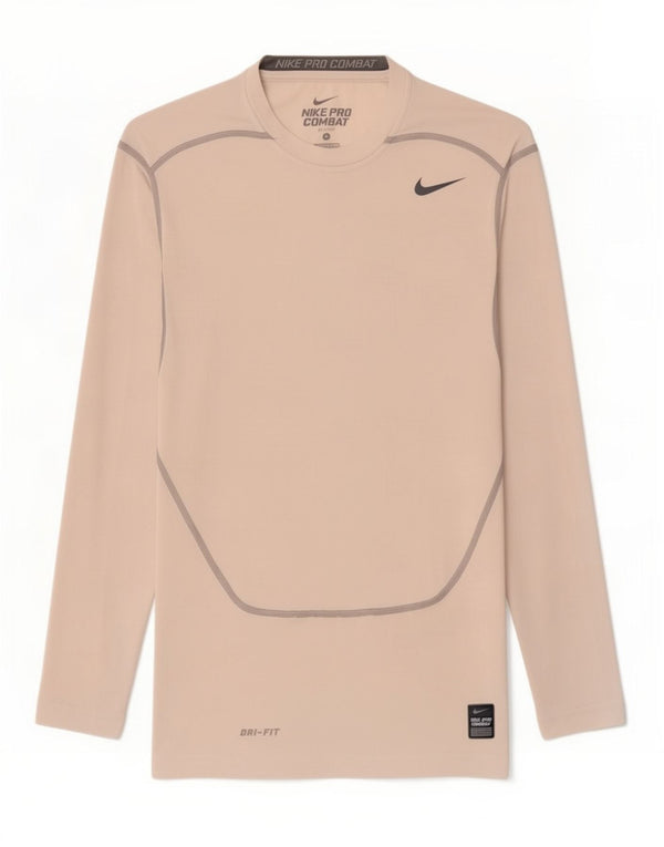 Nike Dri Fit Top da donna a manica lunga UK 8 Small Poliestere bianco