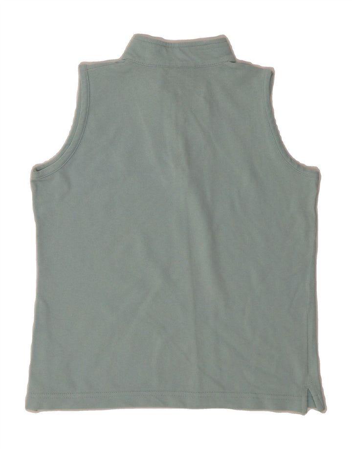 CHAMPION Womens Zip Neck Vest Top UK 10 Small Blue Cotton Vintage Champion and Second-Hand Champion from Messina Hembry 