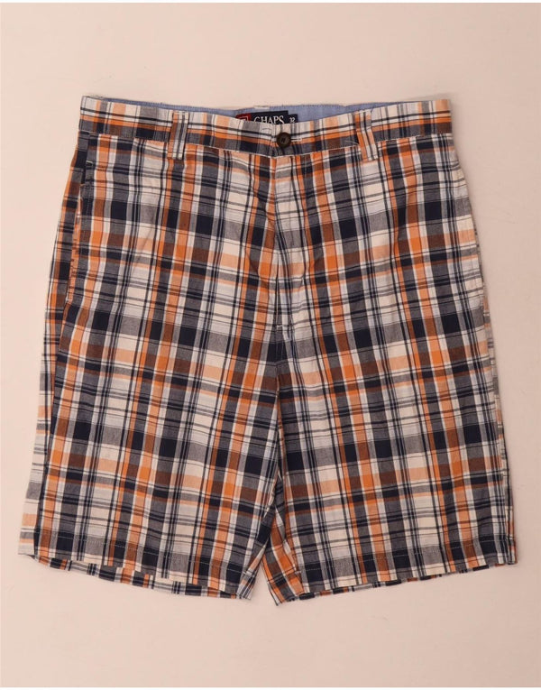 Pantaloncini chino da uomo Chaps W32 medio blu navy a quadri