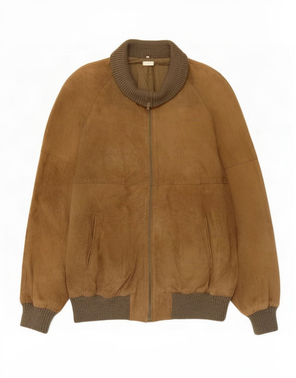 Giacca bomber scamosciata da uomo vintage UK 38 Beige medio