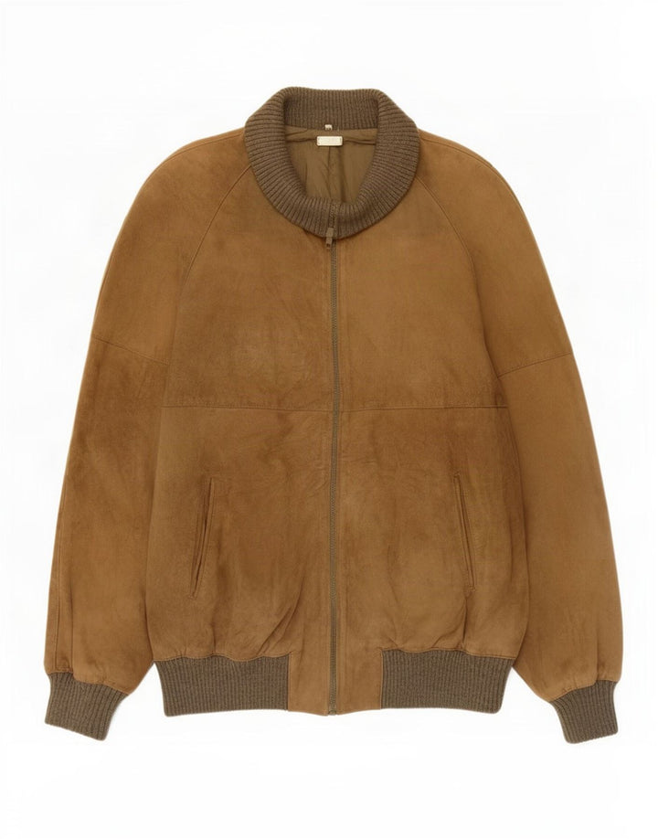 Giacca bomber scamosciata da uomo vintage UK 38 Beige medio