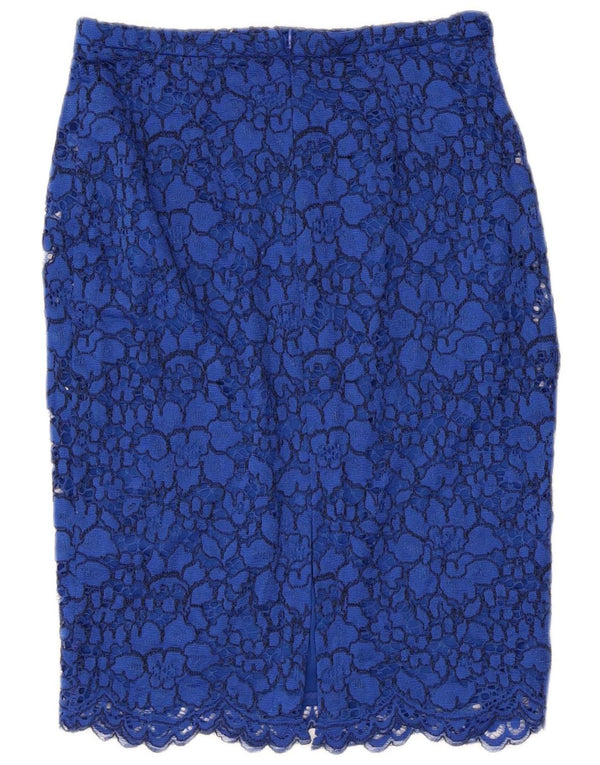 Gonna a tubino da donna Marks & Spencer UK 10 Small W28 Poliammide floreale blu