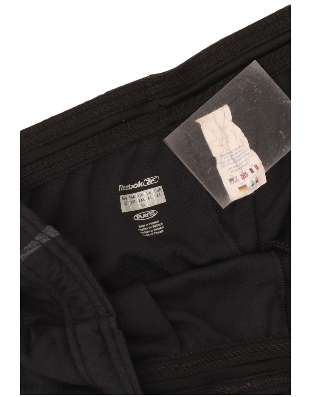 Pantaloncini sportivi Reebok da uomo XL neri in poliestere