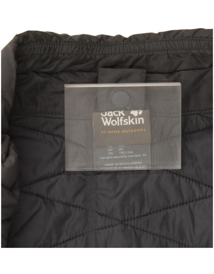 JACK WOLFSKIN Gilet imbottito da donna UK 20 2XL Poliestere grigio
