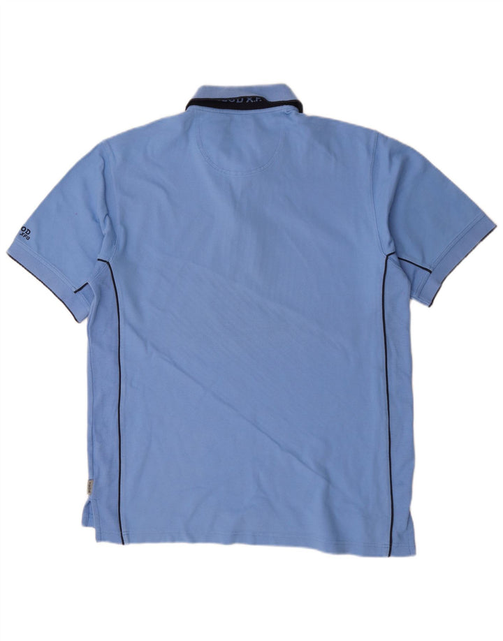 Polo da uomo Izod grande in cotone blu