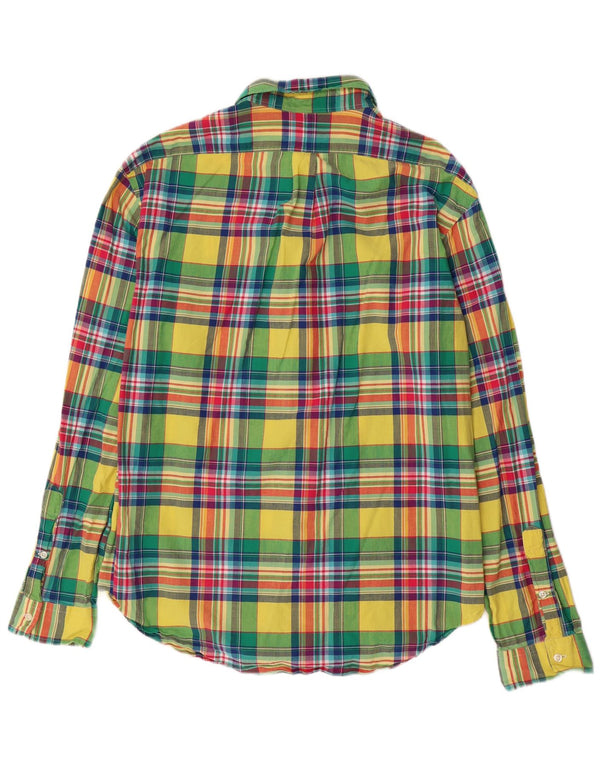 RALPH LAUREN Camicia slim fit da uomo 2XL Cotone a quadri gialli